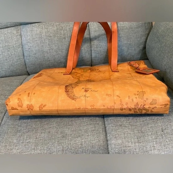 Vintage Alviero Martini Classe Leather Tote Shoulder Travel Bag - Picture 5 of 10